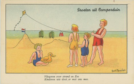 Dick Meester - Vliegeren over strand en zee